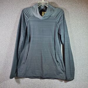 Halcyon Running/Training/Yoga Gray Long Sleeve Cowl Neck Top Size Medium